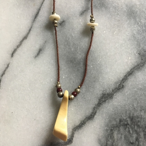 Vintage Jewelry - 1970’s Real Horn boho festival Necklace
